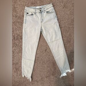 KanCan Light Blue Distressed Hem Women Jeans